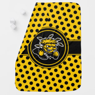 Wichita State University Polka Dot Pattern Baby Blanket
