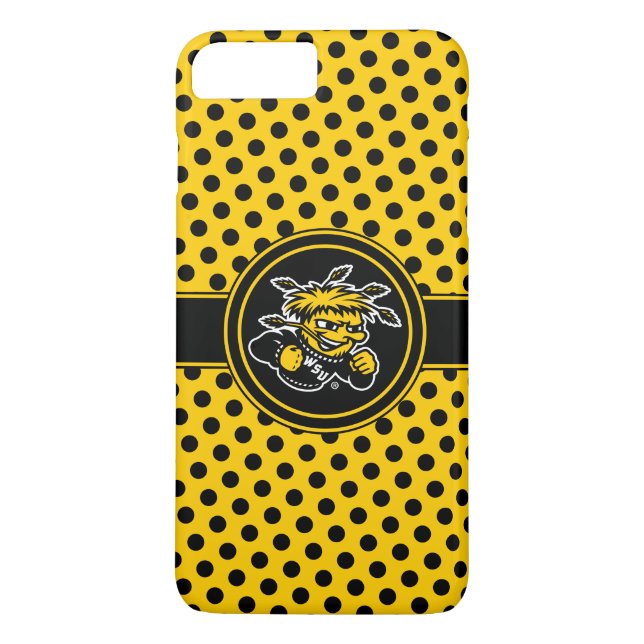 Wichita State University Polka Dot Pattern Case-Mate iPhone Case (Back)