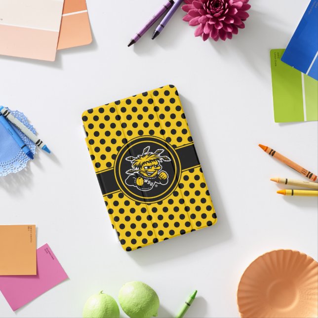 Wichita State University Polka Dot Pattern iPad Mini Cover (In Situ)