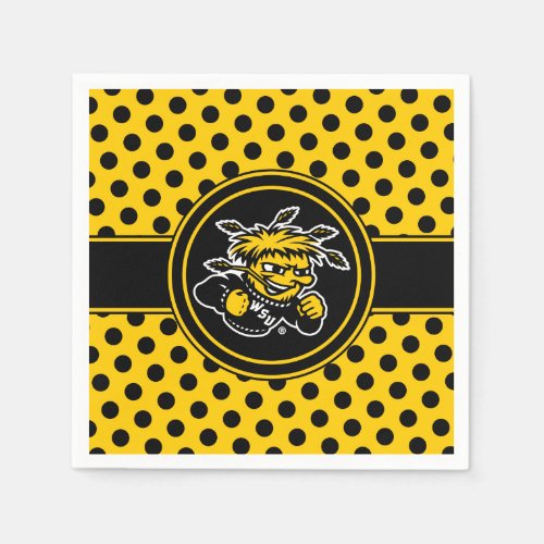 Wichita State University Polka Dot Pattern Napkins