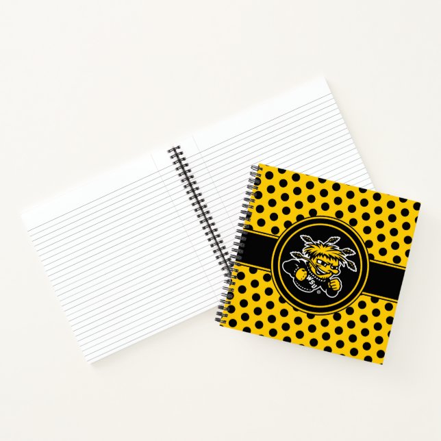 Wichita State University Polka Dot Pattern Notebook (Inside)