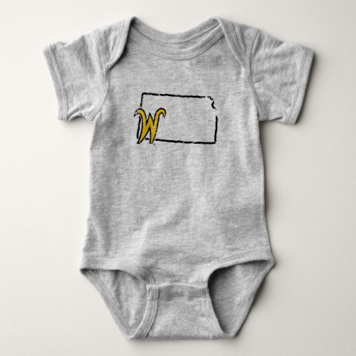 Wichita State University State Love Baby Bodysuit