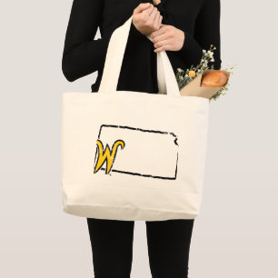 Wichita State University State Love Large Tote Bag