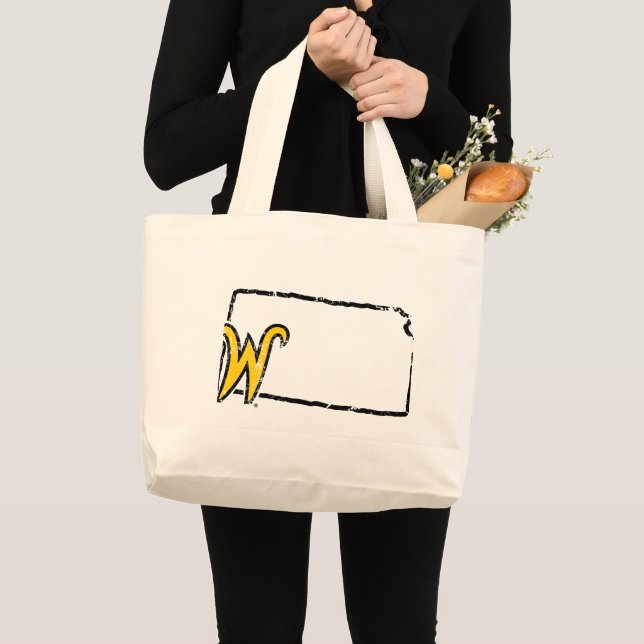 Wichita State University State Love Large Tote Bag (Front (Product))