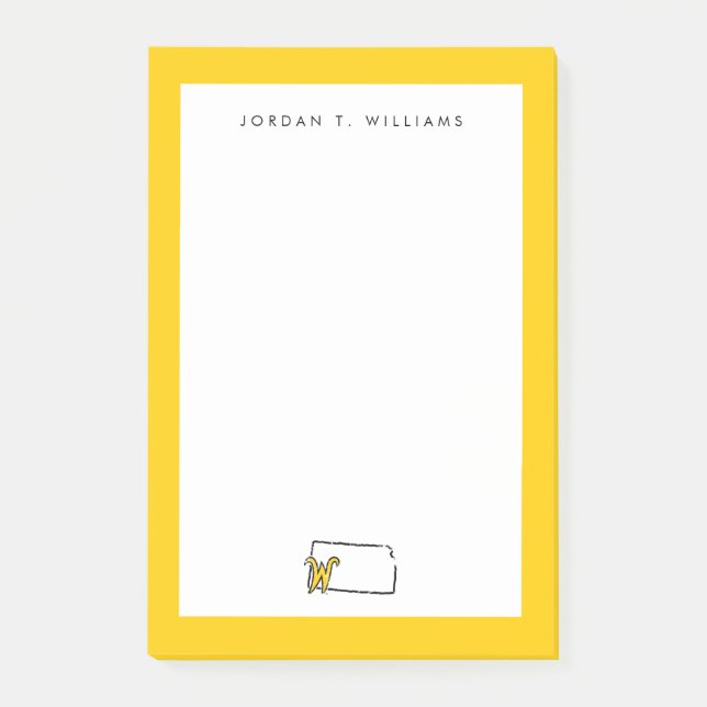 Wichita State University State Love Post-it Notes (Front)