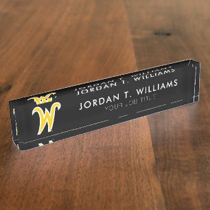 Wichita State University W Desk Name Plate