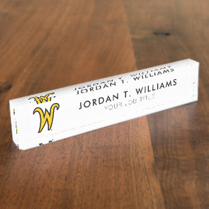 Wichita State University W Desk Name Plate