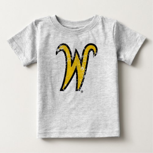 Wichita State University W Distressed Baby T_Shirt