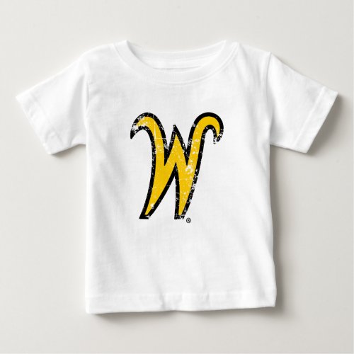 Wichita State University W Distressed Baby T_Shirt