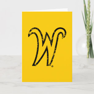 Wichita State University W Distressed Card