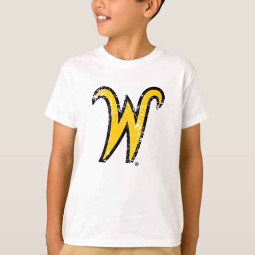Wichita State University W Distressed T_Shirt