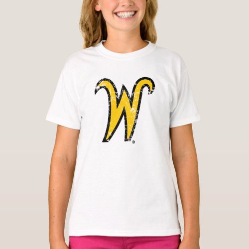 Wichita State University W Distressed T_Shirt