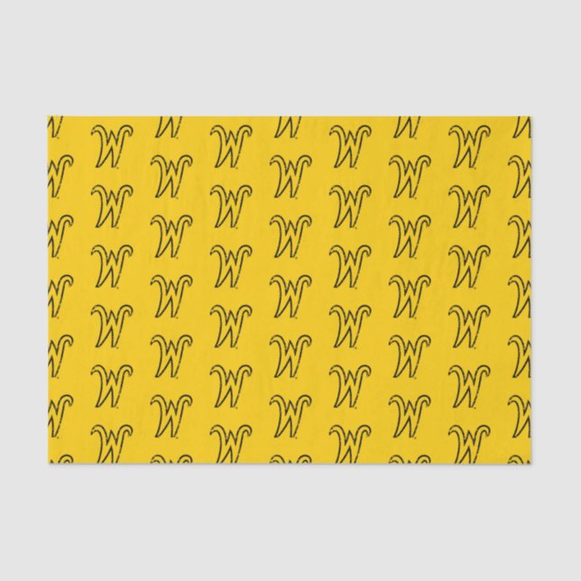 Wichita State University W Distressed Tissue Paper (Front)