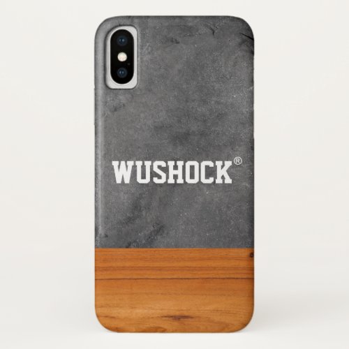 Wichita State University Wood Cement Half iPhone X Case