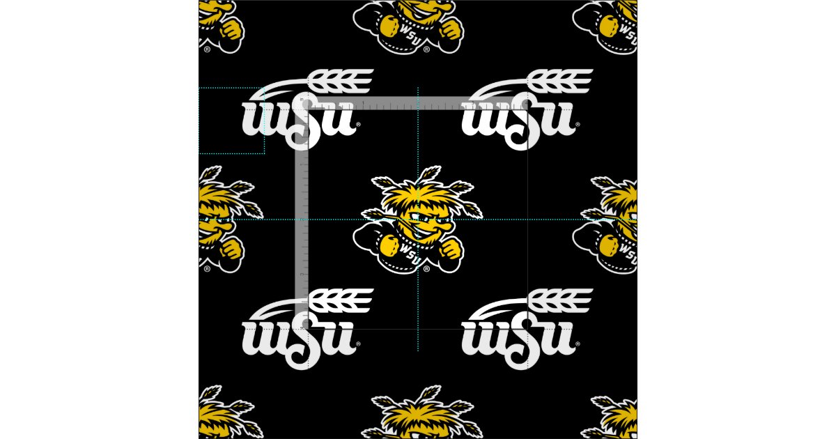 Wichita State WSU Pattern Fabric | Zazzle