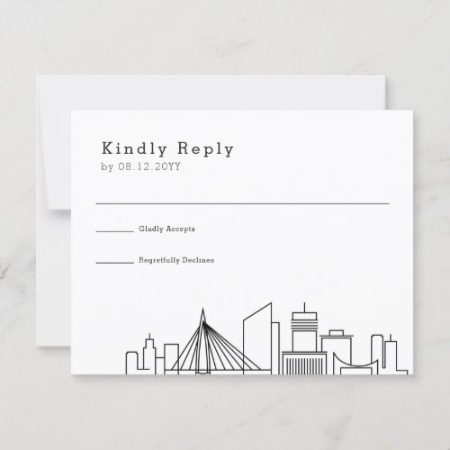 Wichita Wedding  Stylized Skyline RSVP