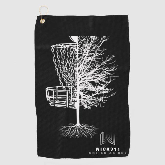 Wick 311 Tree of life Disc Golf Towel  (Front)