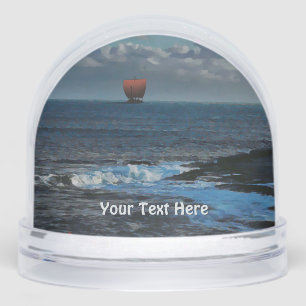 Wick Bay Viking Longship Snow Globe
