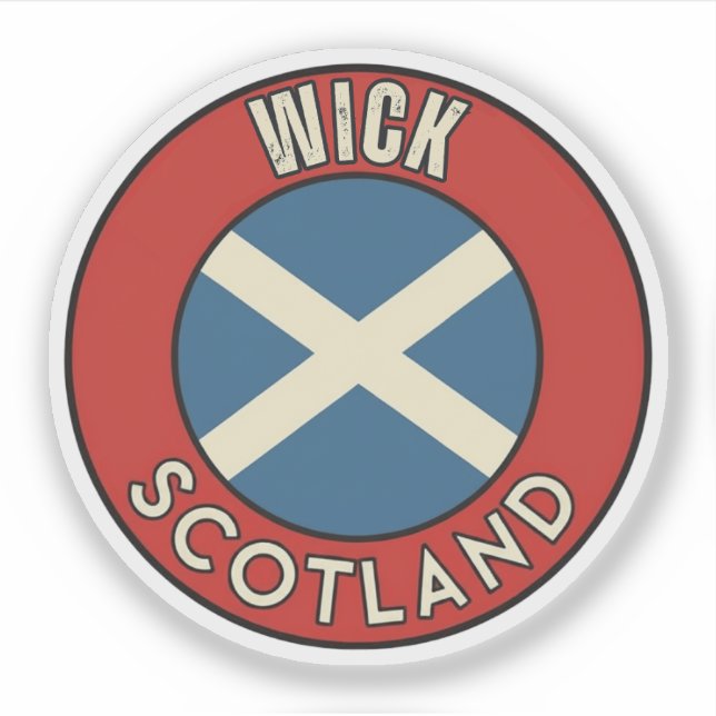 Wick, Scotland Sticker (Front)