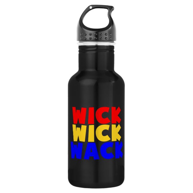 Wick Wick Wack Water Bottle (Front)