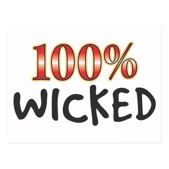 Wicked 100 Percent Post Cards