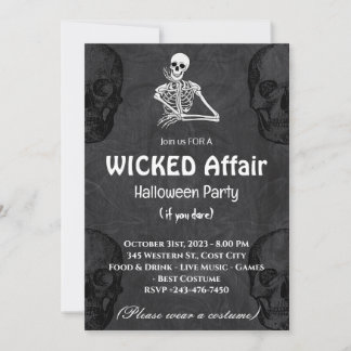 Wicked Affair Halloween Party Invitation