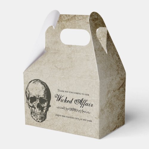 Wicked Affair Halloween Party Invitation Favor Boxes
