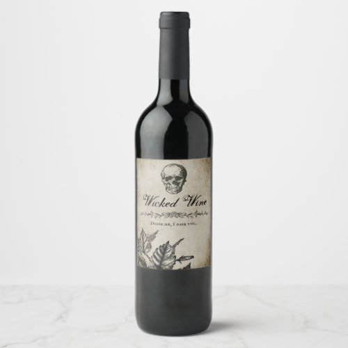 Wicked Affair Halloween Party Wine Label