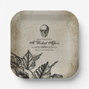 Wicked Affair Halloween - Vintage Custom Paper Plates