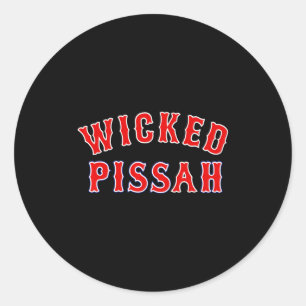 Wicked Ah Er Boston New England Southie  Classic Round Sticker