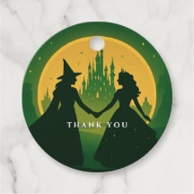Wicked Baby Shower Favor Tags - Elphaba & Glinda