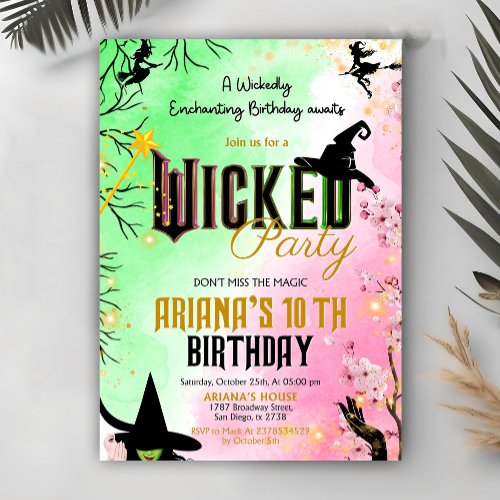 Wicked Birthday Party Invitation, Wicked party inv Invitation