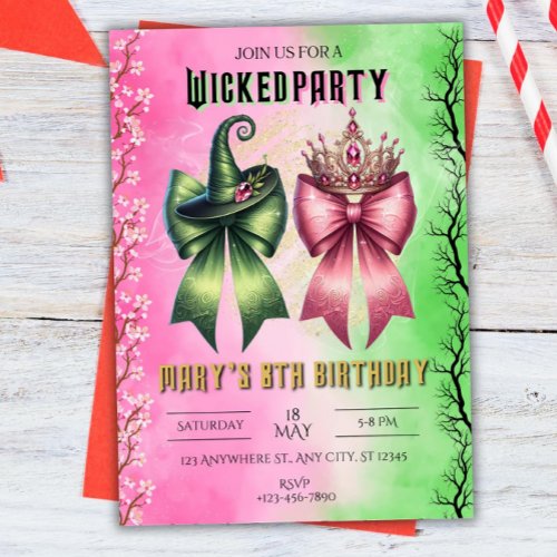 Wicked Birthday Party Invitation, Wicked party Invitation