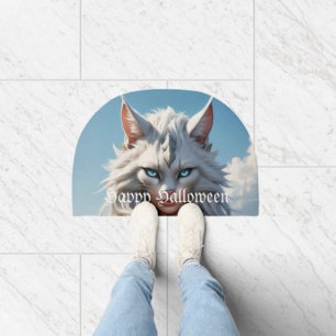 Wicked Blue Eyed Cat Doormat