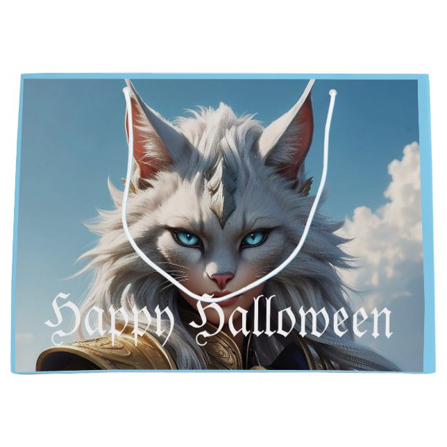 Wicked Blue Eyed Cat  Large Gift Bag (Front)