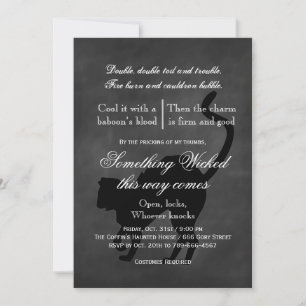 Wicked Cat Halloween Invitation