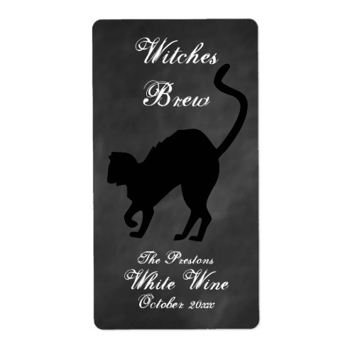 Wicked Cat Witches Brew Wine Label