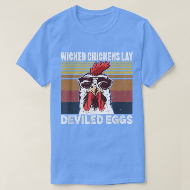 Wicked Chickens Lay Deviled Eggs Costume Halloween T-Shirt (Design Front)