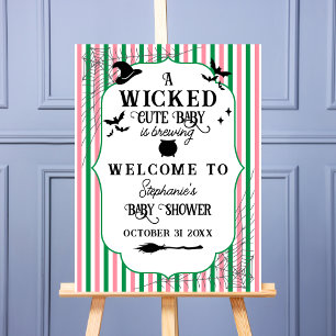 Wicked Cute Baby is Brewing Halloween Baby Shower Foam Board