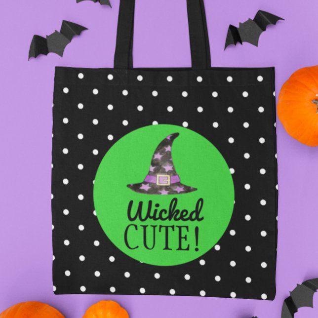 Wicked Cute Black and Green Halloween Tote Bag (Creator Uploaded)