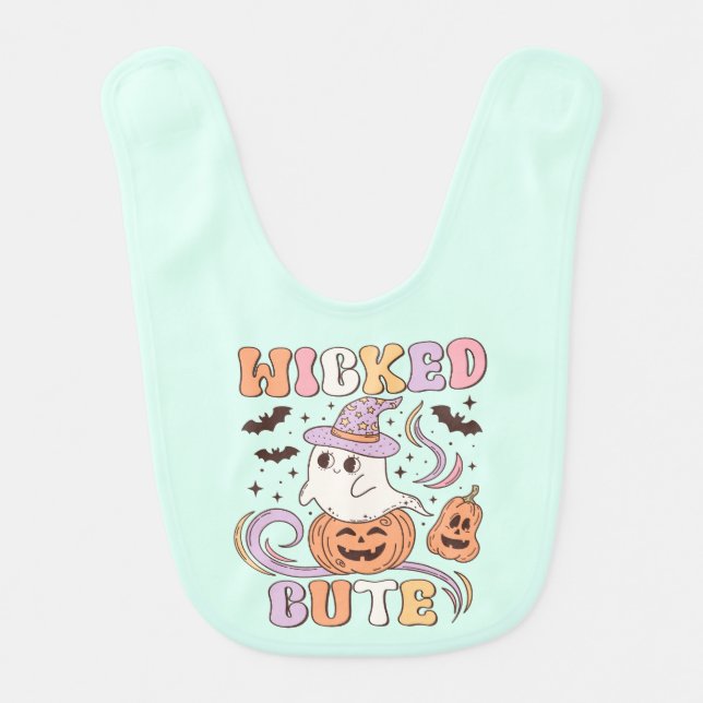 Wicked Cute Halloween Baby Bib (Front)