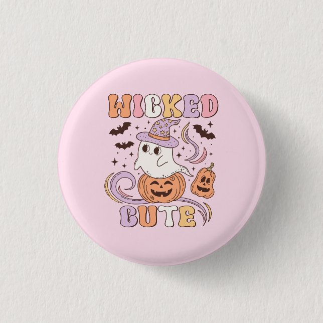 Wicked Cute Halloween Button (Front)