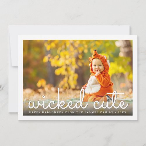 Wicked Cute Halloween Photo Card