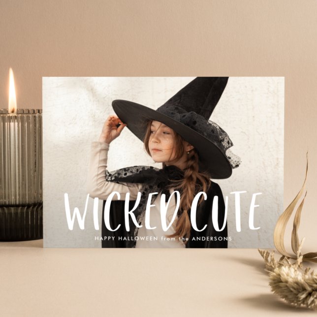 Wicked Cute Halloween Photo Holiday Card (Creator Uploaded)