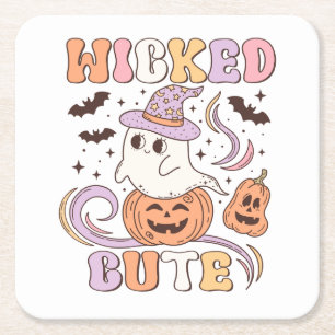 Wicked Cute Halloween Square Paper Coaster