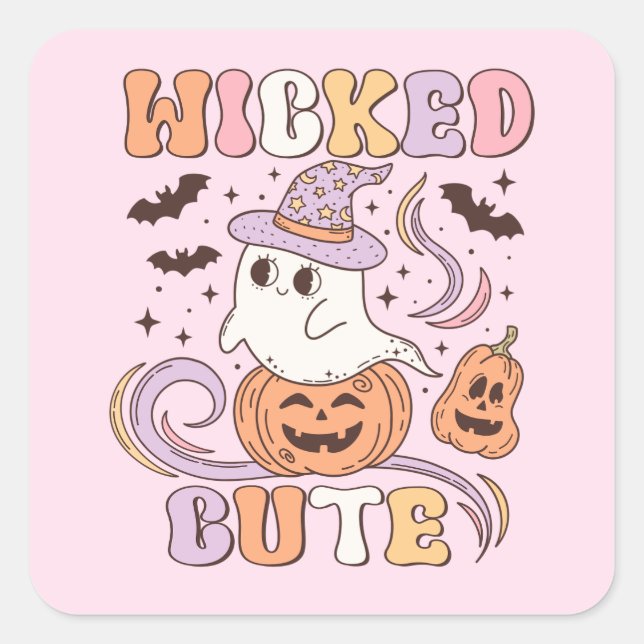 Wicked Cute Halloween Square Sticker (Front)