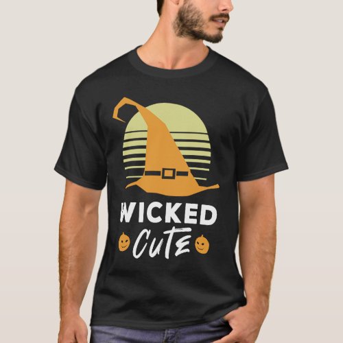 Wicked Cute Witch Hat Funny Halloween T_Shirt