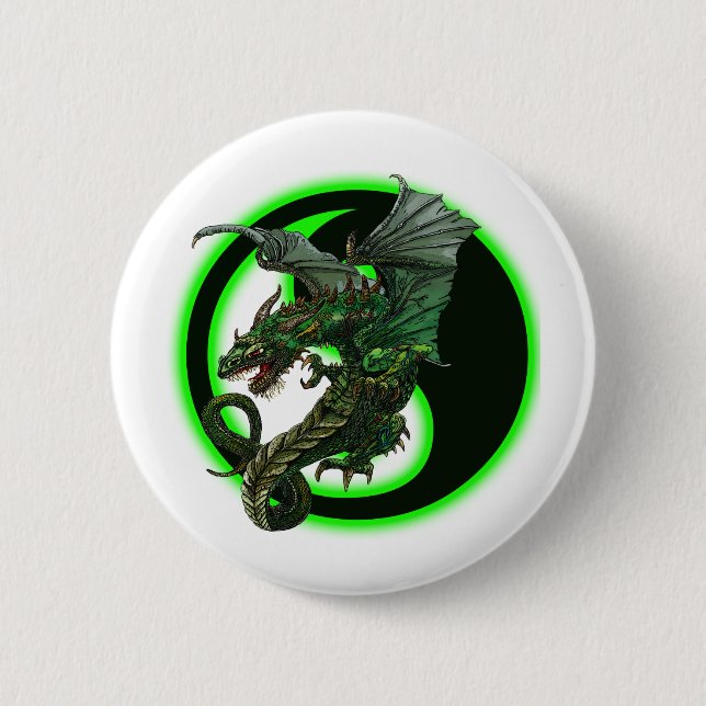 Wicked Dragon Design Button (Front)