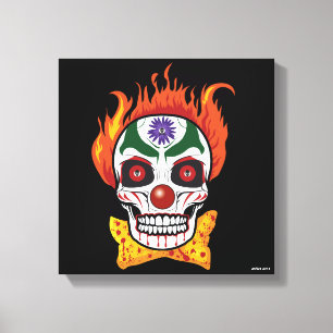 Wicked Evil Clown Skull Demon Wall Art Home Decor
