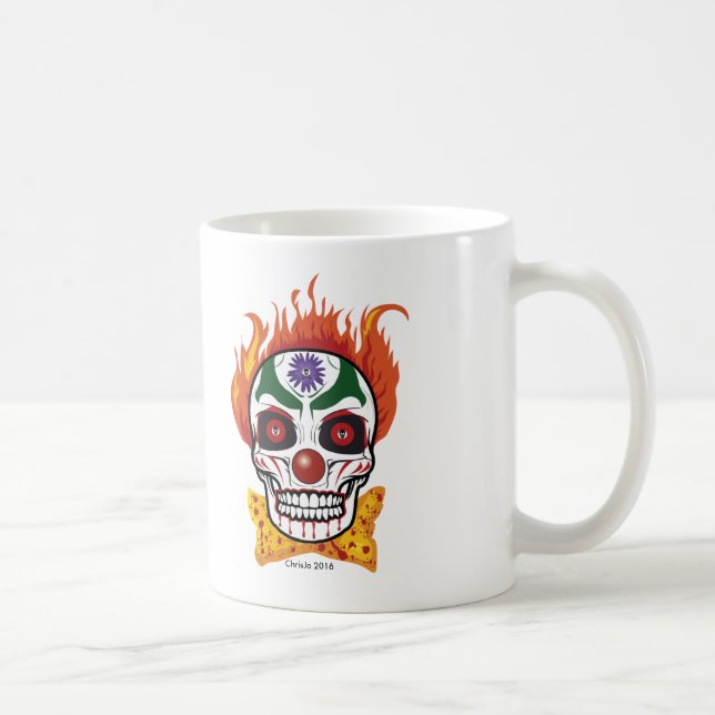 Wicked Evil Clown Skull Gift Mug (Right)